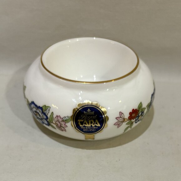 Vtg. Royal Tara of Galway Ireland Fine Bone China Floral Tea Light Candle Holder - Picture 3 of 8